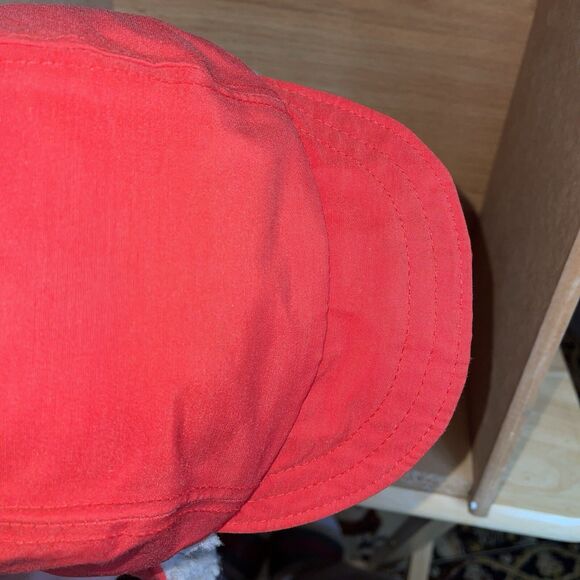 Vintage Columbia Trapper Hat Cap L/XL Red Sherpa Lined Gore-Tex Ear Flaps USA - Picture 8 of 15